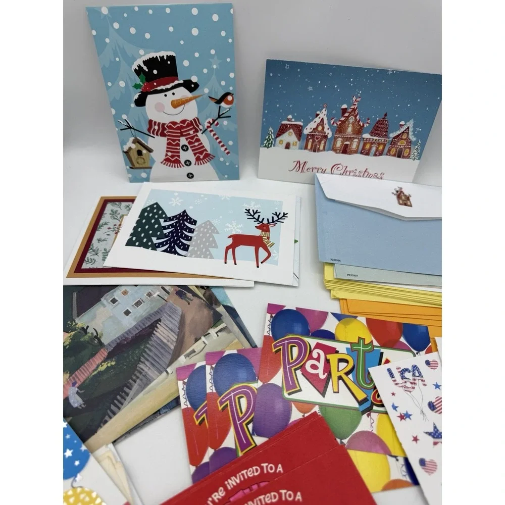 Lot 15+ Greeting Cards+Envelopes Birthday/Sympathy/Thinking of You/Holiday+More
